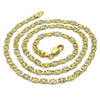 Gargantilla Básica 04.213.0247.20 Oro Laminado, Diseño de Mariner, Diamantado, Dorado