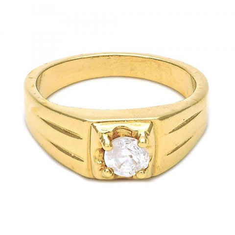 Anillo de Hombre 5.175.021.06 Oro Laminado, con Zirconia Cubica Blanca, Diamantado, Dorado