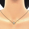 Collares con Dije 04.336.0101.2.16 Plata Rodinada, con Zirconia Cubica Blanca, Pulido, Dorado
