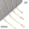 Gargantilla Básica 04.58.0011.20 Oro Laminado, Diseño de Paperclip, Pulido, Dorado