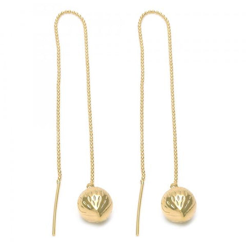 Arete Violador 5.114.002 Oro Laminado, Diseño de Fresa, Dorado