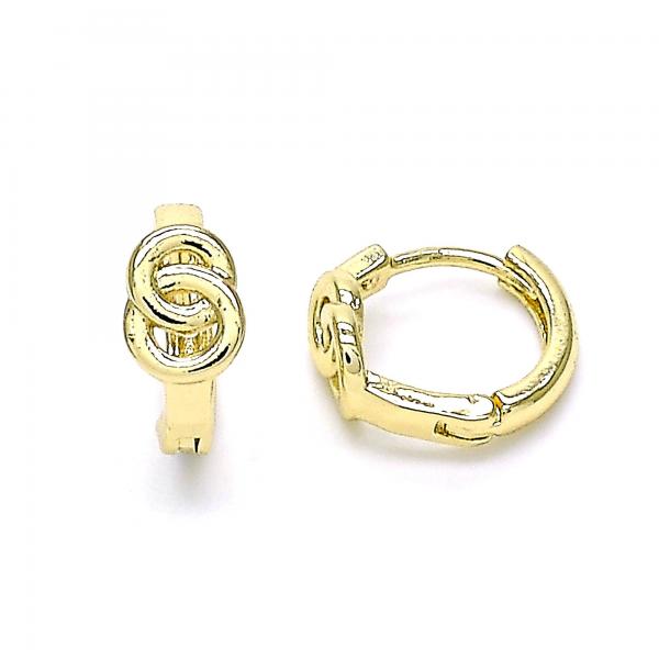 Argolla Huggie 02.213.0274.12 Oro Laminado, Pulido, Dorado
