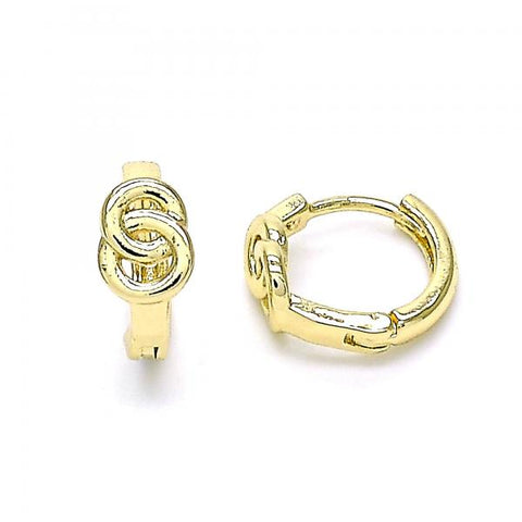 Argolla Huggie 02.213.0274.12 Oro Laminado, Pulido, Dorado