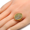 Anillo Multi Piedra 01.118.0028.08 Oro Laminado, con Cristal Blanca, Pulido, Dorado