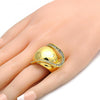 Anillo Multi Piedra 01.241.0024.07 Oro Laminado, con Cristal Blanca, Pulido, Dorado