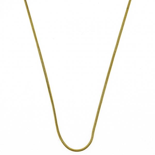 Gargantilla Básica 5.223.031.18 Oro Laminado, Diseño de Cola de Raton, Pulido, Dorado