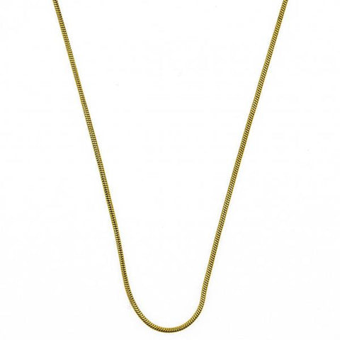 Gargantilla Básica 5.223.031.18 Oro Laminado, Diseño de Cola de Raton, Pulido, Dorado