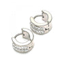 Argolla Huggie 02.230.0050.1.10 Acero Inoxidable, con Cristal Blanca, Pulido, Acero