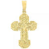 Dije Religioso 5.190.011 Oro Laminado, Diseño de Cruz, Diamantado, Dorado